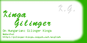 kinga gilinger business card